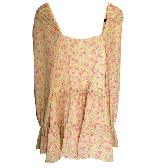 MAJORELLE Apple Mini Dress in Pink Lemonade Floral Flirty SZ XXS Coquette Fairy - Picture 3 of 11